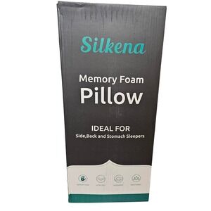 Silkena Memory Foam Pillow for Neck Shoulder Pain Relief CertiPUR US
